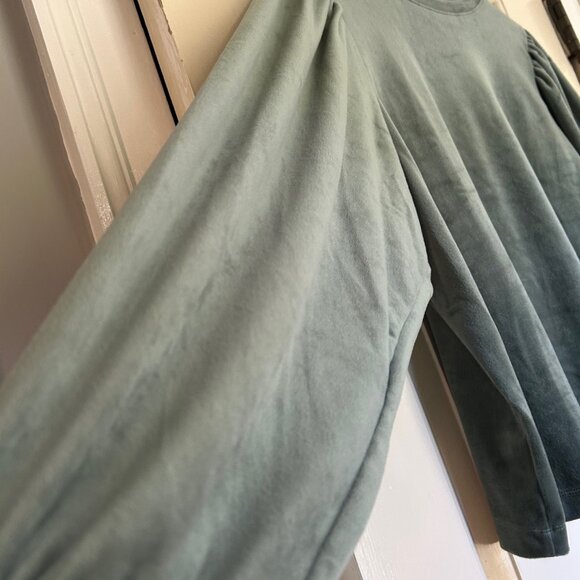 LOFT Velour Sweatshirt - XL- Sea Green - Like New - Picture 3 of 3